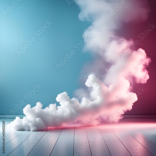beautiful blue background with  smoke