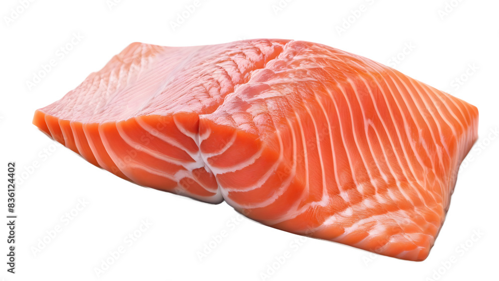 Fresh raw and grilled salmon on transparent background Fresh raw and grilled salmon on transparent background