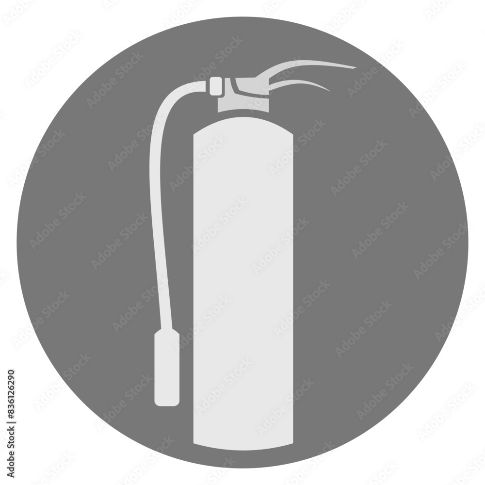 black and white vector design of fire extinguisher logo image for factory area. black and white vector design of fire extinguisher logo image for factory area.