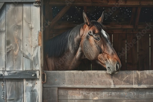 Horse in a stable