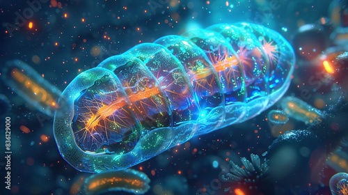 A mitochondria charming and winsome produces energy photo