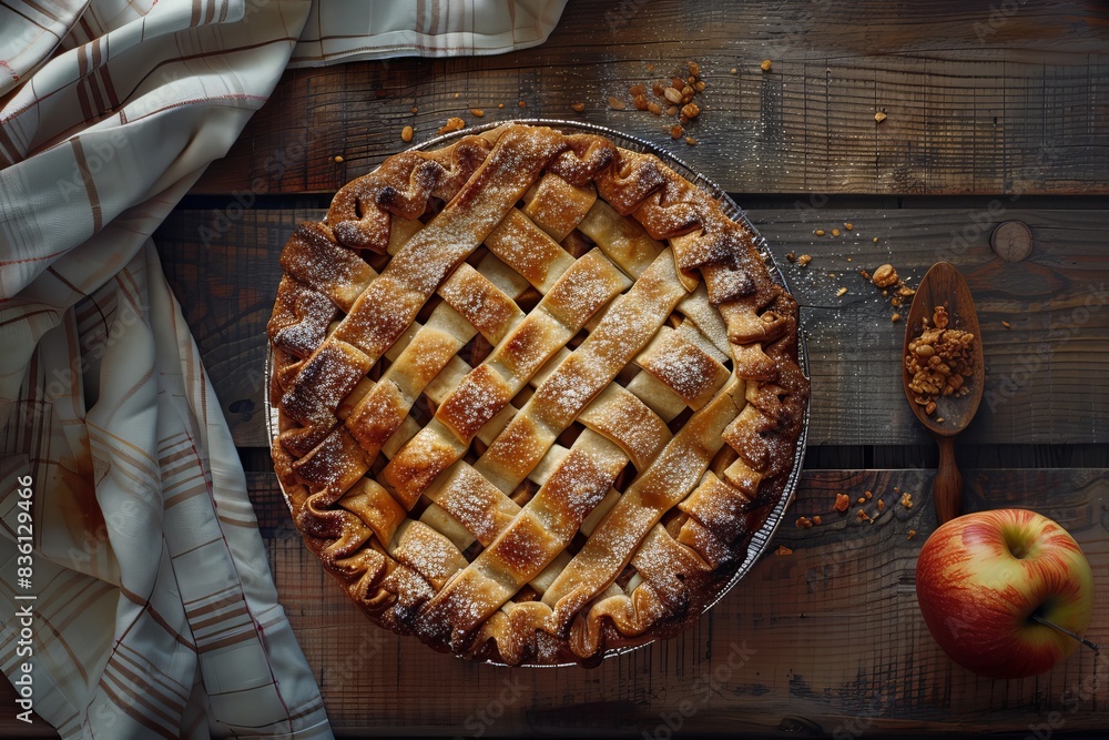 Close up of an apple pie Close up of an apple pie