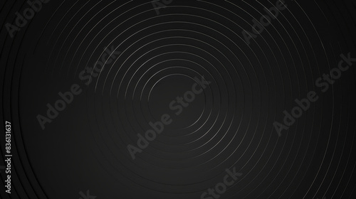 Abstract black concentric circles creating a sleek and modern geometric design with a stylish and minimalistic background.