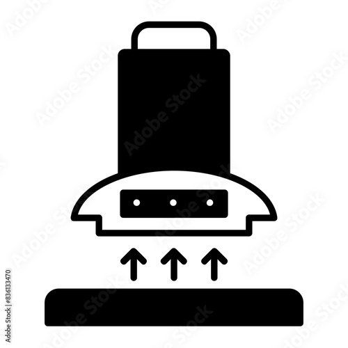 Extractor Hood icon. Black fill icon