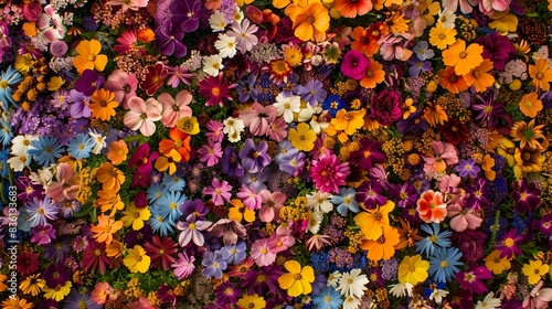 a bright flower carpet vivid image