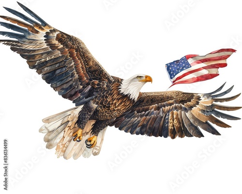 Soar high with the American eagle! This majestic creature is a symbol of strength, freedom, and courage. The perfect embodiment of the American spirit.