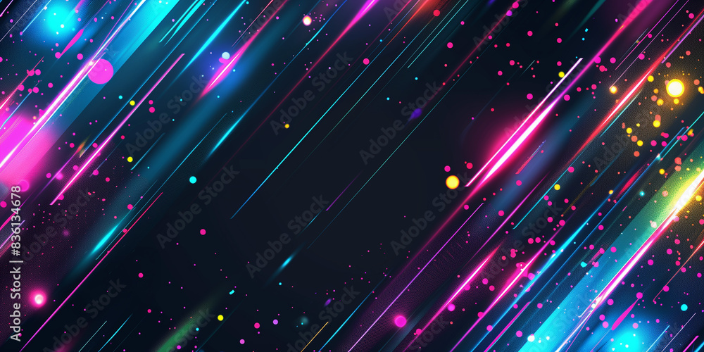 A black background featuring vibrant neon lights in bright colors like blue, pink, and green, creating a striking and lively effect. A black background featuring vibrant neon lights in bright colors like blue, pink, and green, creating a striking and lively effect.