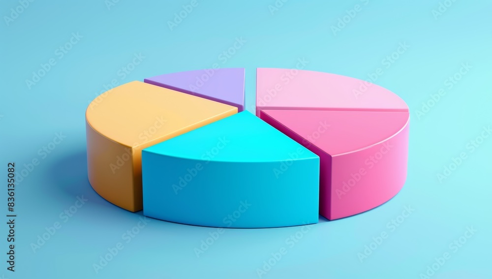 A pie chart with four equal sections, each labeled A pie chart with four equal sections, each labeled