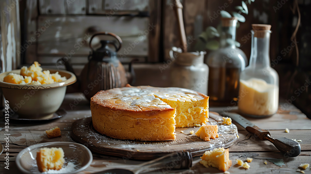 Cornbread is a quick bread made with cornmeal, associated with the cuisine of the Southern United States, with origins in Native American cuisine. It is an example of batter bread. Cornbread is a quick bread made with cornmeal, associated with the cuisine of the Southern United States, with origins in Native American cuisine. It is an example of batter bread.