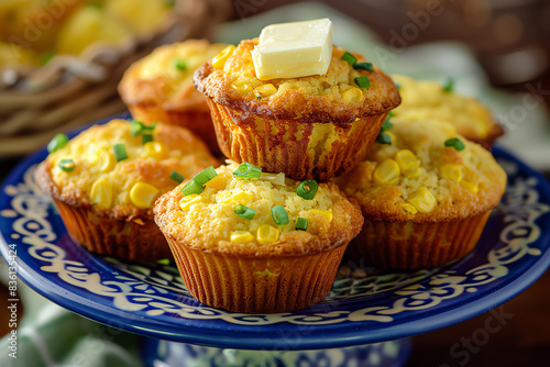 Cornbread is a quick bread made with cornmeal, associated with the cuisine of the Southern United States, with origins in Native American cuisine. It is an example of batter bread. photo