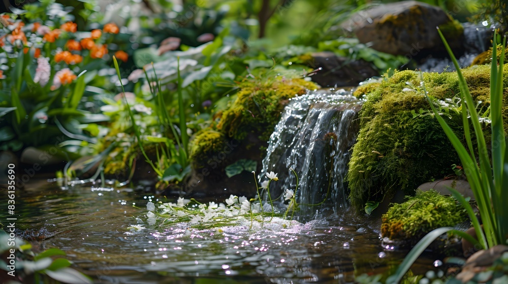 A garden with a natural A garden with a natural