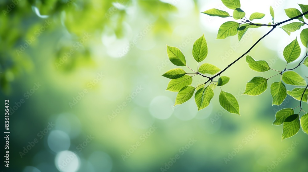 Close-up of green leaves on a branch, sunlight filtering through the foliage. Close-up of green leaves on a branch, sunlight filtering through the foliage.
