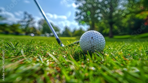 a golf ball close-up image