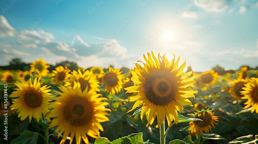 Fototapeta premium A field of sunflowers img