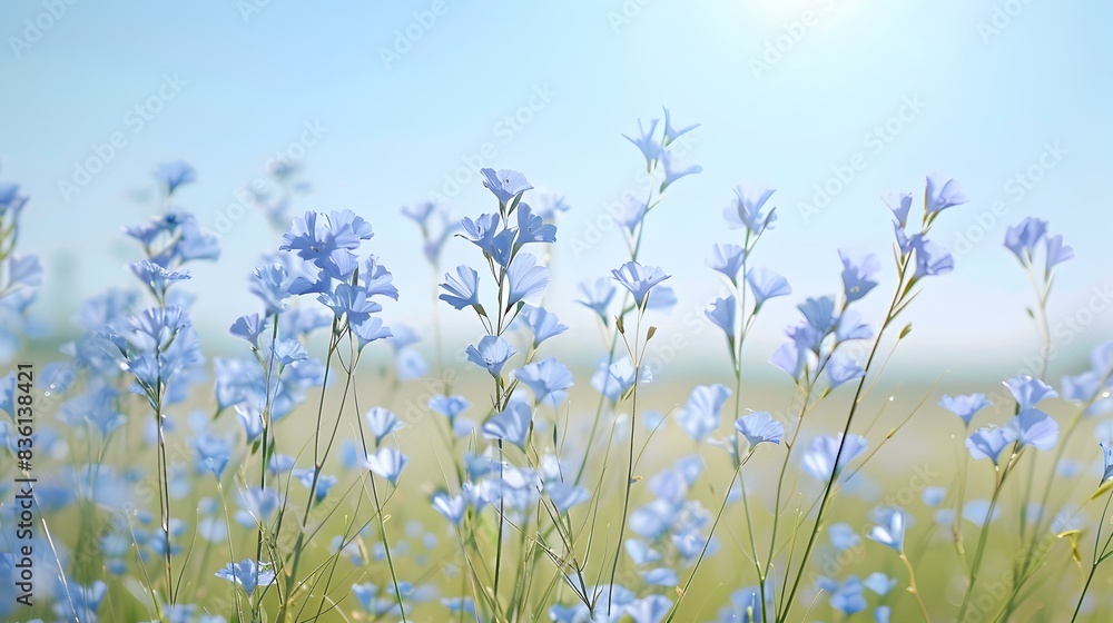 Fototapeta premium a flax field delicate img