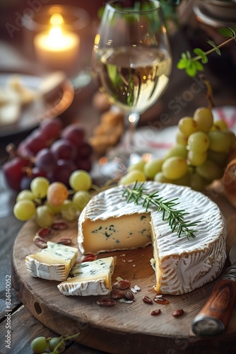 Close up of a cheese board