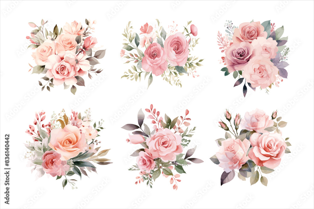 watercolor flower bundle watercolor flower bundle