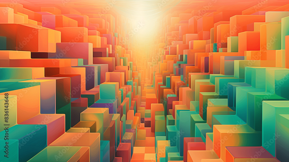 Abstract Surreal Image Pattern Background, Impossible Geometric Shapes and Floating Staircases, Texture, Wallpaper, Background, Cell Phone Cover and Screen, Smartphone, Computer, Laptop, 16:9 Format - Abstract Surreal Image Pattern Background, Impossible Geometric Shapes and Floating Staircases, Texture, Wallpaper, Background, Cell Phone Cover and Screen, Smartphone, Computer, Laptop, 16:9 Format -