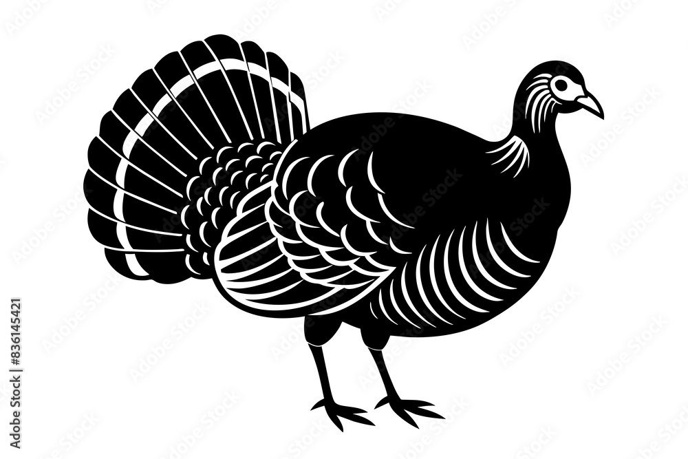 turkey silhouette vector illustration turkey silhouette vector illustration