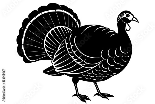 turkey silhouette vector illustration