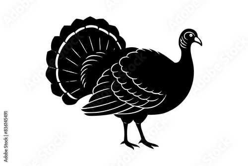turkey silhouette vector illustration