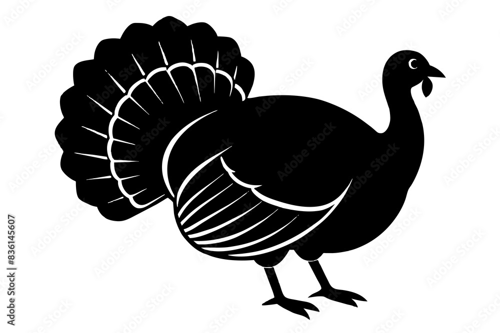 turkey silhouette vector illustration turkey silhouette vector illustration
