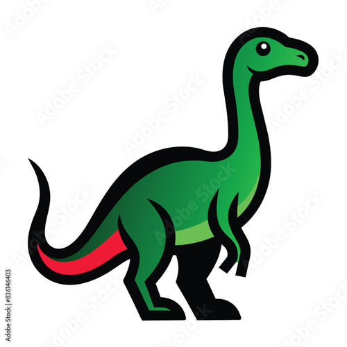 Solid color Chilesaurus animal vector design