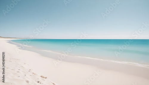 Beautiful beach. blue sky  vibrant  sunlight  aesthetic  