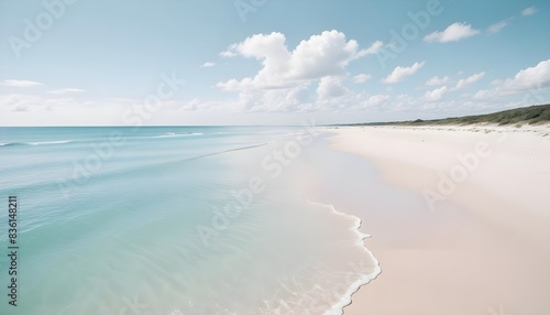 Beautiful beach. blue sky  vibrant  sunlight  aesthetic  