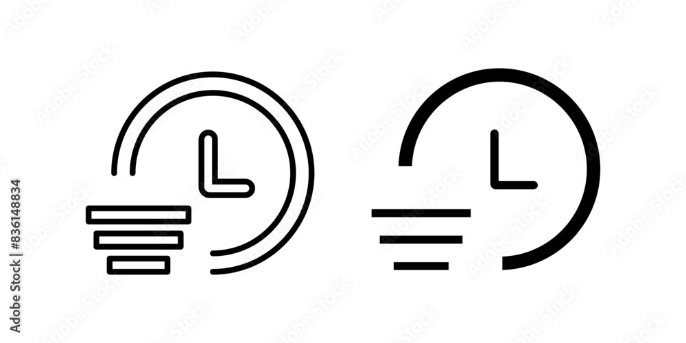 Time Icon. Symbol isolated white background. vector illustration. color editable. Time Icon. Symbol isolated white background. vector illustration. color editable.