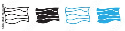 Fabric icon line art vector