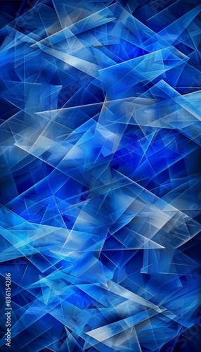 Blue geometric overlay layers background - abstract design for digital art and print projects