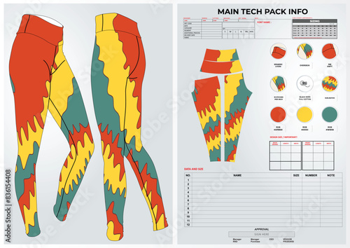 legging jersey sublimation template