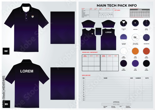 poloshirt jersey sublimation template design