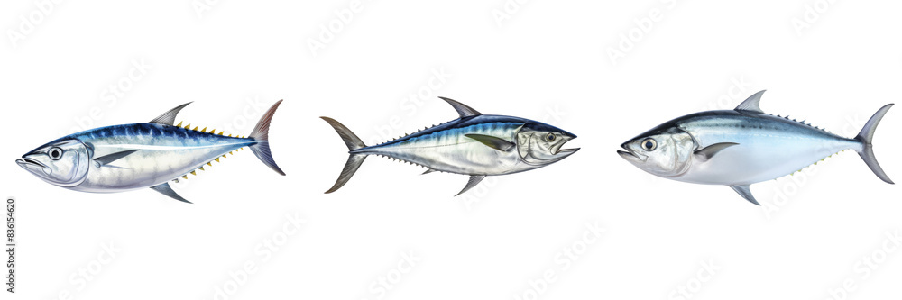 Fish Atlantic bonito isolated on transparent or white background Fish Atlantic bonito isolated on transparent or white background