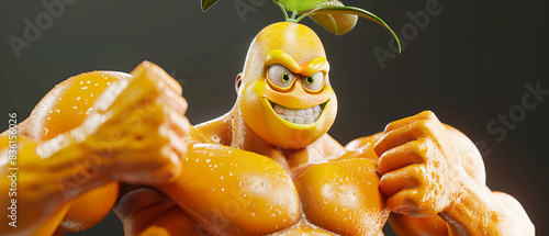 The fruit has a strong, muscular body. photo