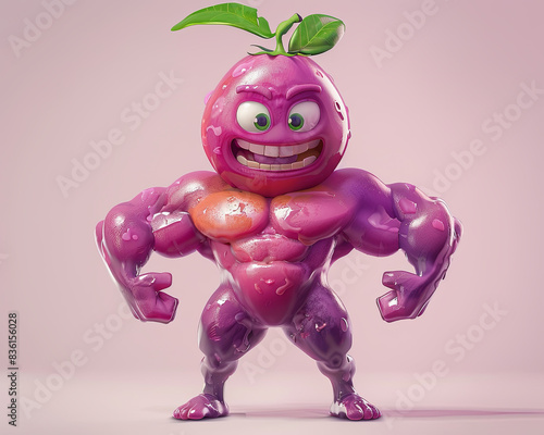 The fruit has a strong, muscular body. photo