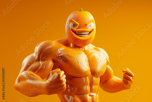 The fruit has a strong, muscular body. photo