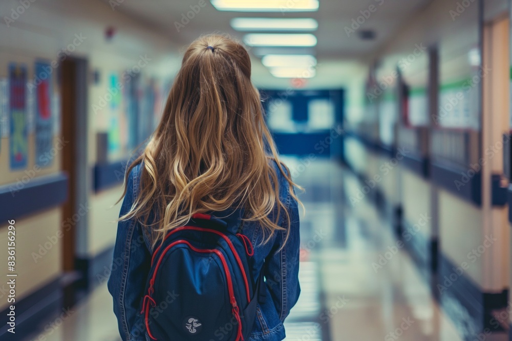 Female student going for class in high school, Empowering Female Students, A Day in the Life of a High School Girl, High School Success, A Female Student's Journey to Academic Excellence Female student going for class in high school, Empowering Female Students, A Day in the Life of a High School Girl, High School Success, A Female Student's Journey to Academic Excellence