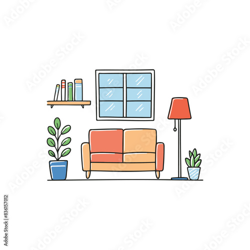Illustration of Home display in the living room