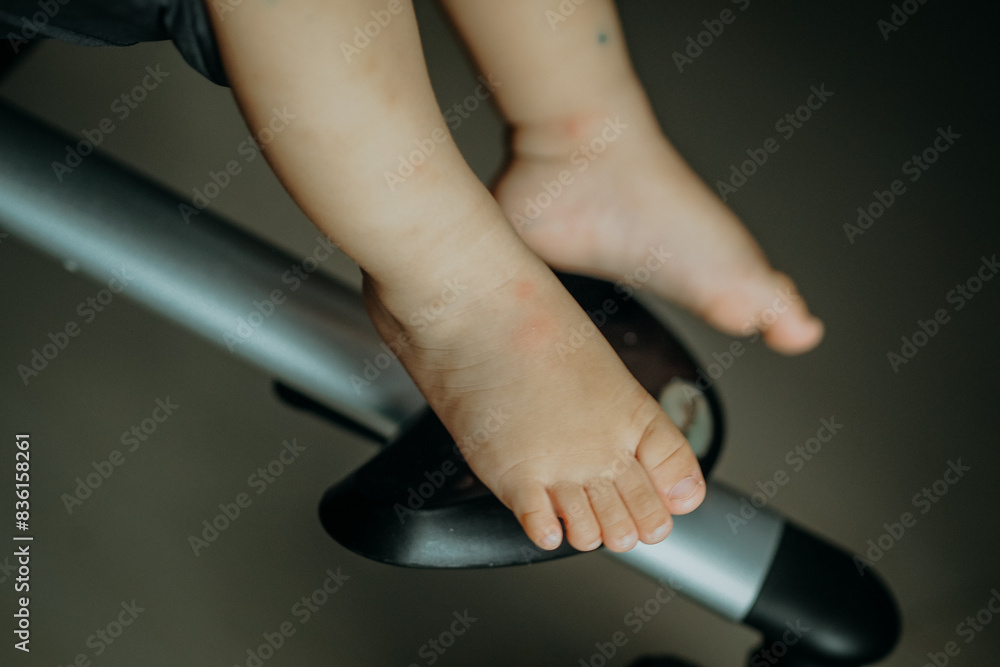 close up of toddler's feet in stroller close up of toddler's feet in stroller