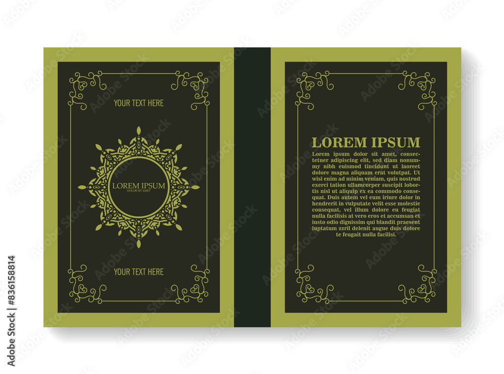 Fototapeta premium Vintage Ornamental book cover design