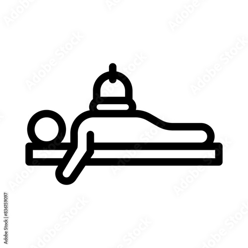 9 cupping therapy line icon illustration vector graphic