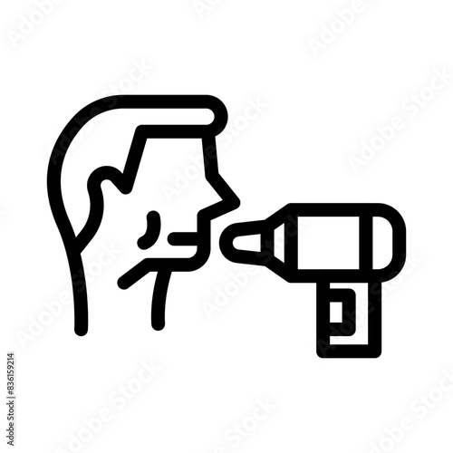 25 spirometer line icon illustration vector graphic