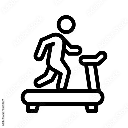 29 treadmill line icon illustration vector graphic