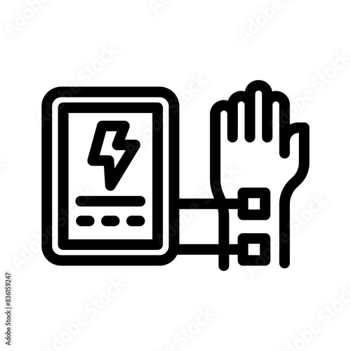 28 electrotherapy line icon illustration vector graphic