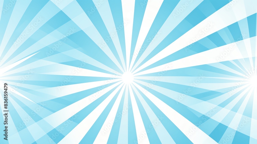 Abstract blue and white radial background with sunburst pattern. Abstract blue and white radial background with sunburst pattern.
