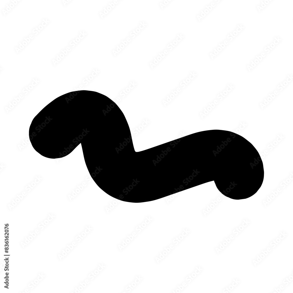Curly bold lines brush strokes. Vector design resembling scribbled brush strokes. Hand-drawn curved lines of marker. Curly bold lines brush strokes. Vector design resembling scribbled brush strokes. Hand-drawn curved lines of marker.