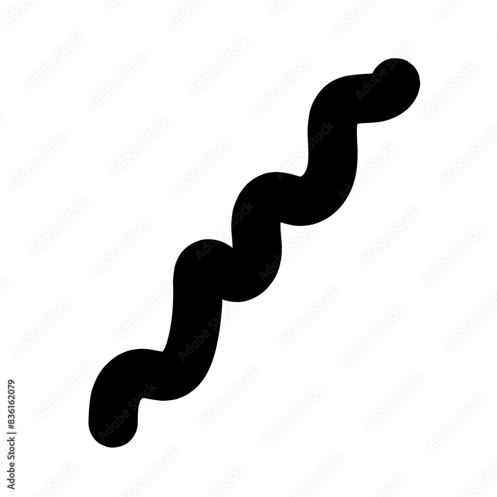 Curly bold lines brush strokes. Vector design resembling scribbled brush strokes. Hand-drawn curved lines of marker. Curly bold lines brush strokes. Vector design resembling scribbled brush strokes. Hand-drawn curved lines of marker.