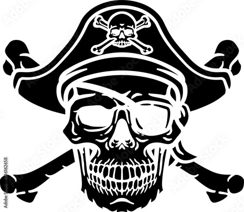 Pirate Hat Skull and Crossb...